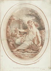 ニンフと 2 つの putti を持つ Bacchanal