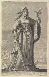 フランスのキリスト教徒の女性 キリスト教徒とフランスの女性、1647 年。