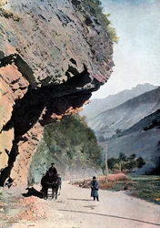 アナウルの村の近くにある岩、c1890
