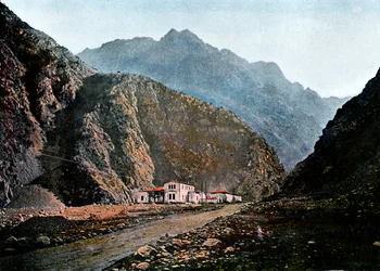 軍事道路の駅、カイチャウア、c1890。