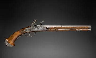 フリントロックピストル、c。 1690-1700。