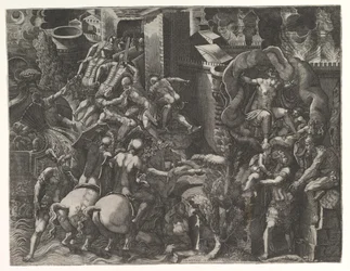 1540年代半ばのトロイの堕落とアイネイアスの脱出。
