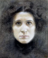 イルマ・グラマティカの肖像、ジョルジオ・キーナーク作（1869-1948）、1901年頃、紙にパステル、29x46 cm