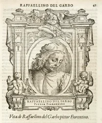 ミラノ、ブライデンセ図書館、ヴィテ・デ・ピヴ・エクセレント、ジョルジョ・ヴァザーリ1568年、ラファエッリーノ・デル・ガルボ