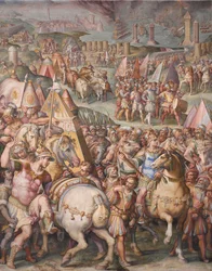 皇帝マクシミリアンが1568-1571年に包囲されたリボルノを持ち上げる