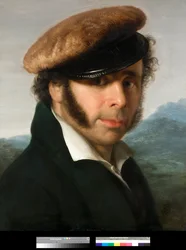 イタリア人画家ピエトロ・ロンゾーニ（1781-1862）の肖像画 ジョヴァンニ・カルノヴァーリ・ディ・ピッキオ（1804-1873）の絵画 1825年 個人蔵
