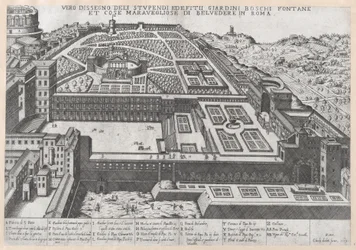 Speculum Romanae Magnificentiae:ベルヴェデーレとその庭園の航空写真、1579年、1579年