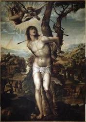 サン・セバスチャン像 ジョヴァンニ・アントニオ・バッツィ・ディット・ソドマ（1477-1549）作 1525年 フィレンツェ、ピッティ宮殿