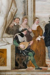 ダンスへの招待、メインホール、1570年頃（フレスコ画）