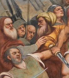 中央通路、第1南スパン、十字架に釘付けされたキリスト、ポルデノーネの