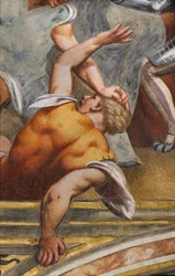 中央通路、第1南スパン、十字架に釘付けされたキリスト、ポルデノーネの