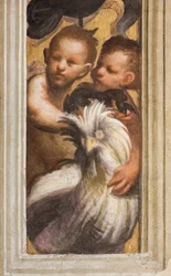 Central Ave, Lesena Upper Part Above Capital First and Second Span South, IL Pordenone, Puttini, Detail