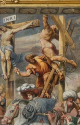カウンターファッカータ、イル・ポルデノーネ《磔刑》1520-21年、詳細