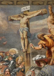 カウンターファッカータ、イル・ポルデノーネ《磔刑》1520-21年、詳細
