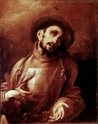 恍惚の表情を浮かべるアッシジの聖フランソワ 画：Giovan (Giovanni) Battista Crespi dit Il Cerano (ca. 1575-1632) Dim. 93,5x74 cm Milan, Pinacoteca di Brera