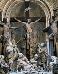 情熱、Giovanni Battista Barberini (約 1625-1691) による彫刻のグループ、1339-1345、聖アウグスティヌス教会、クレモナ、イタリア