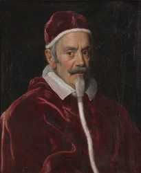 Pape Alexandre VII (Fabio Chigi) - 教皇Alexander VII (1599-1667)の肖像、Gaulli (Il Baciccio), Giovanni Battista (1639-1709)作。油彩・キャンバス寸法：67x56cmストックホルム国立博物館