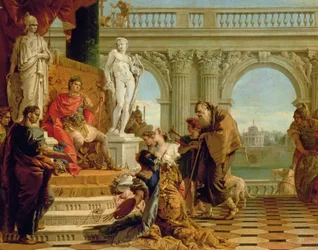 アウグストゥス皇帝に教養を授けるマエケナス（63BC-14AD）c.1745（キャンバスに油彩）