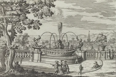 Frascati の Belvedere の噴水...、1691 年以降。