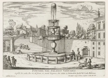 バチカンの噴水 Fontana nel Palazzo Vaticano (オブジェクトのタイトル) Fontane di Roma (シリーズタイトル) ローマの噴水 (シリーズタイトル)
