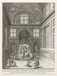 Stanza dei Venti in de tuinen van de Villa Aldobrandini te Frascati フラスカーティのベルヴェデーレ劇場の風の部屋 (...) (オブジェクトのタイトル) フラスカーティのヴィラの噴水 (シリーズ タイトル) フォンテイネン・ヴァン・フラスカーティ（シリーズタイトル）