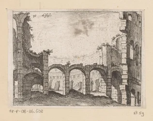 ローマのコロッセオの遺跡 Listesso (オブジェクトのタイトル) ローマの景色 (シリーズ タイトル) Alcune vedute et prospettive di luoghi dishabitati di Roma (シリーズ タイトル)