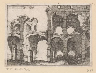 ローマのコロッセオの遺跡 Listesso (オブジェクトのタイトル) ローマの景色 (シリーズ タイトル) Alcune vedute et prospettive di luoghi dishabitati di Roma (シリーズタイトル)