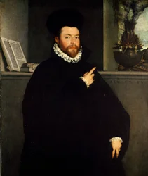 ジョヴァンニ・バッティスタ・モローニによる健康な男性の肖像（1525～1578年頃）