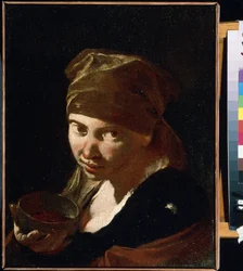 「少女の肖像」 控えめな出自の子供、使用人または農民。 Giovan Battista (Giambattista) Piazzetta (1683-1754) による絵画 18 世紀 Mikhail Kroshitsky Art Museum、Sevastopol (Sevastopol) ウクライナ