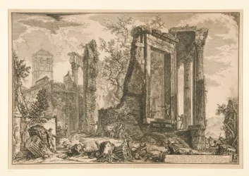 Vedute di Roma から、チボリのシビュラ神殿の別のビュー