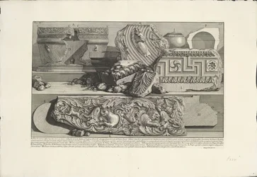 ローマのカエシリア・メテッラの墓からの断片 ローマとその周辺の考古学的発見（シリーズタイトル） Le Antichità Romane (シリーズタイトル)