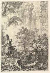 フロンティピース、ミネルヴァの像、ca。 1748年。