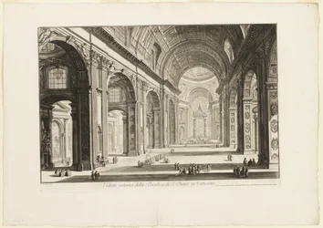 バチカン市国のサン・ピエトロ大聖堂の内観（「Views of Rome」より