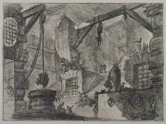 Invenzioni Capric di Carceri; Hind 13、First State of Three、c.1749（敷設紙にエッチング）