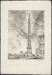 ローマのラテランのオベリスク エジプトのオベリスク (オブジェクトのタイトル) Gezicht op Rome (シリーズタイトル) Giambattista Piranesi の建築家 Ve(nez)iano によって描かれ彫刻されたローマの景色 (シリーズ タイトル)