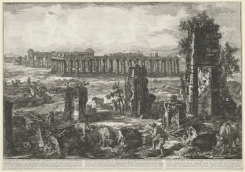 パエストゥムの古代都市の城壁と寺院 Vue de ce qui reste encore des Murs A. de l