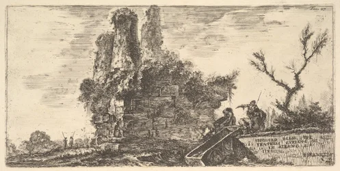 プレート27：3人の兄弟Cのアルバーノの墓にある3人のCuriatii兄弟の墓C ...、ca。 1748年。