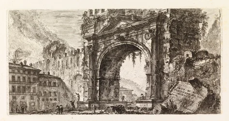 リミニのアウグストゥスの凱旋門、連作「Alcune vedute di Archi Trionfali, ed altri monumenti」より