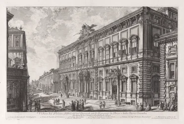 ブリーフと聖なる評議会の秘書のためのQuirinalに建てられたパラッツォの眺め、Vedute di Romaから