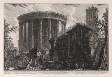 Vedute di Roma (Views of Rome) からのチボリのシビュラ神殿の眺め