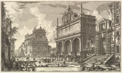 アクアフェリーチェの噴水...、Vedute di Roma Roman Views、ca。 1751年。