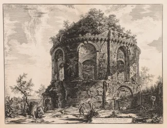 ローマの景色: いわゆるTempio della Tosse、チボリ近く