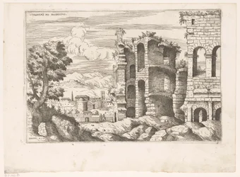 Gezicht op het Colosseum en omgeving te Rome コロッセオ ro 目論見書 (オブジェクトのタイトル) ローマの遺跡（シリーズタイトル） ローマ古代のいくつかの重要なモニュメント (...) (シリーズタイトル)