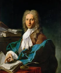 ロココ：数学者の肖像 パー・ピトーニ、ジョヴァンバッティスタ（1687-1767）、1740年頃。油彩・キャンバス、93x81ヴィエンヌ美術史博物館