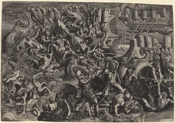 ギリシア軍を撃退するトロイア軍