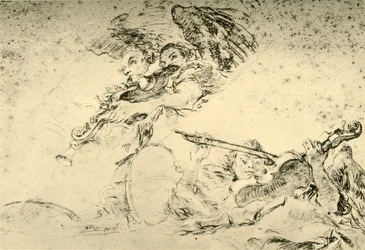 楽器を演奏する天使、c1755、1928