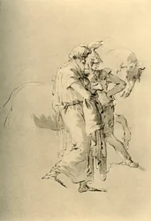 18世紀半ば、1928年の老人と若い兵士