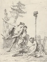 Satyr Family Pan とその家族、Scherzi 出身。 1743-50。