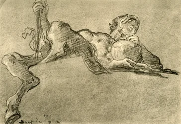 ワインの水差しを持つサテュロス、c1761、1928