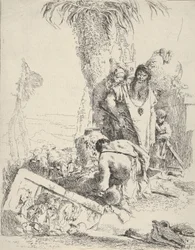 2 人の魔術師を連れた羊飼い、Scherzi から。 1743-57。